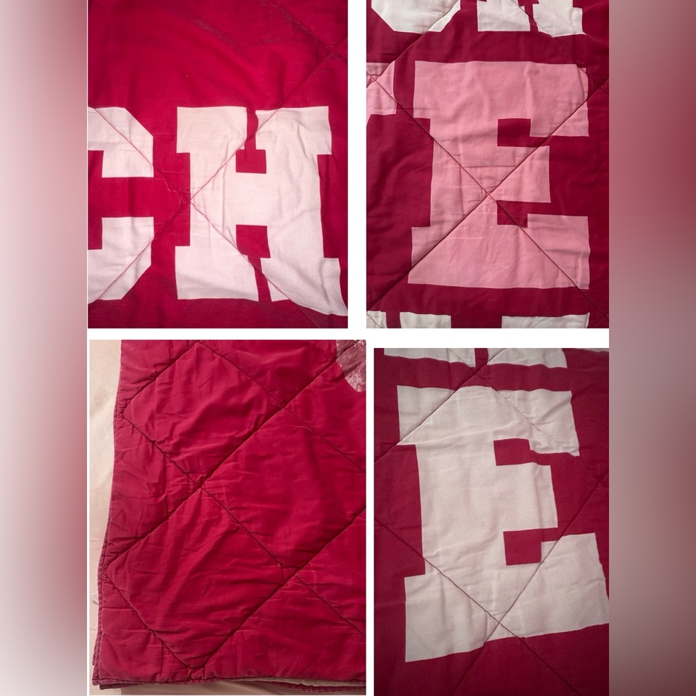 VINTAGE VICTORIA’S SECRET PINK “SO MUCH LOVE SO LITTLE TIME” QUILT - Picture 11 of 16